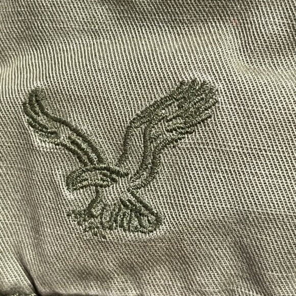 American Eagle Green Field Jacket with Faux Fur Collar - Picture 9 of 11